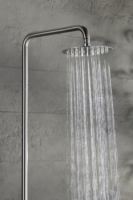 Utedusch Kallvatten Borstat stål Ø200 mm